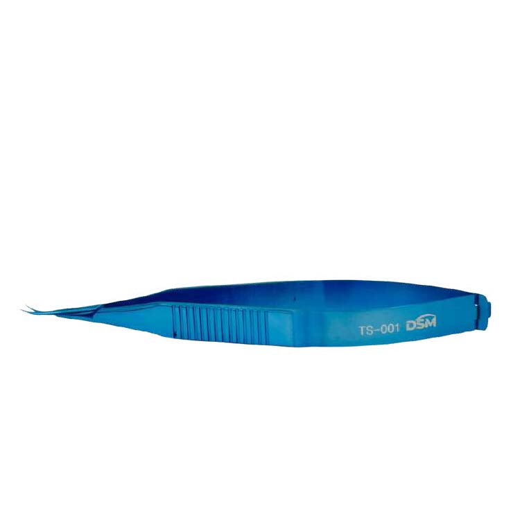TS-001 - Castroviejo Scissors 105mm, curved, blunt tips, tip to pivot length 11mm