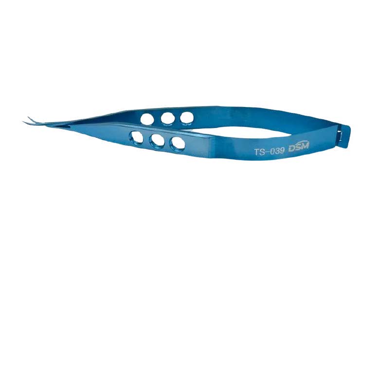 TS-039 - Iris Scissors 105mm, curved right, sharp tips, blade length 11mm