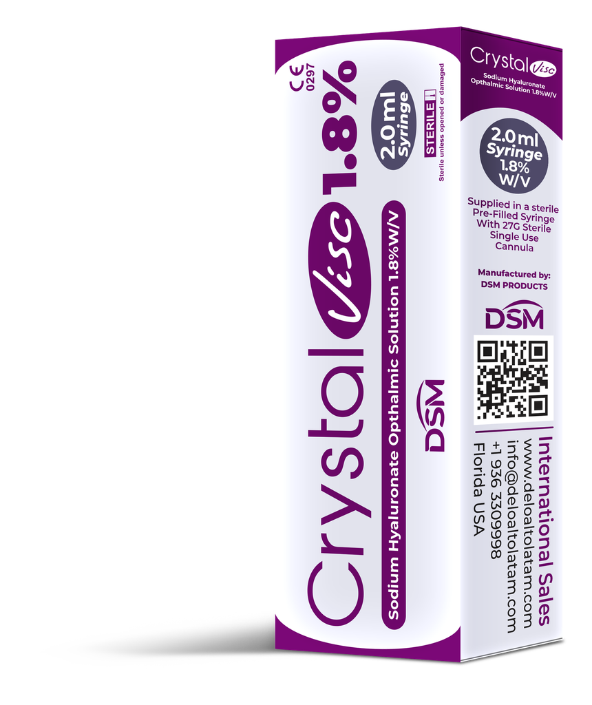 Crystal Visc  Hialuronato de sodio  1.8%w/v 2.0 ml DSM
