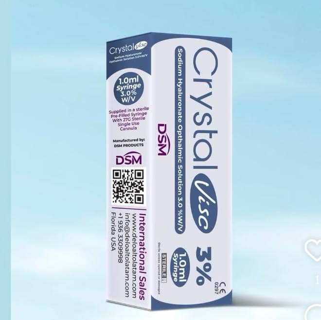 Crystal Visc Sodium Hyaluranate 3% 1ml