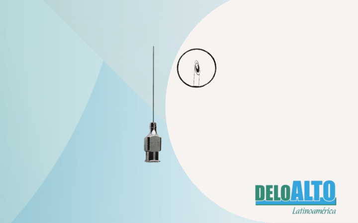 Aguja retrobulbar con punta biselada 25g x 38mm (1 1/2"), (10 x caja)  atkinson. Tecfen