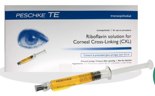 Riboflavina TE Transepitelial 2,0 ml Solución oftálmica CE 6 POR CAJA ,PK00001 PESCHKE H