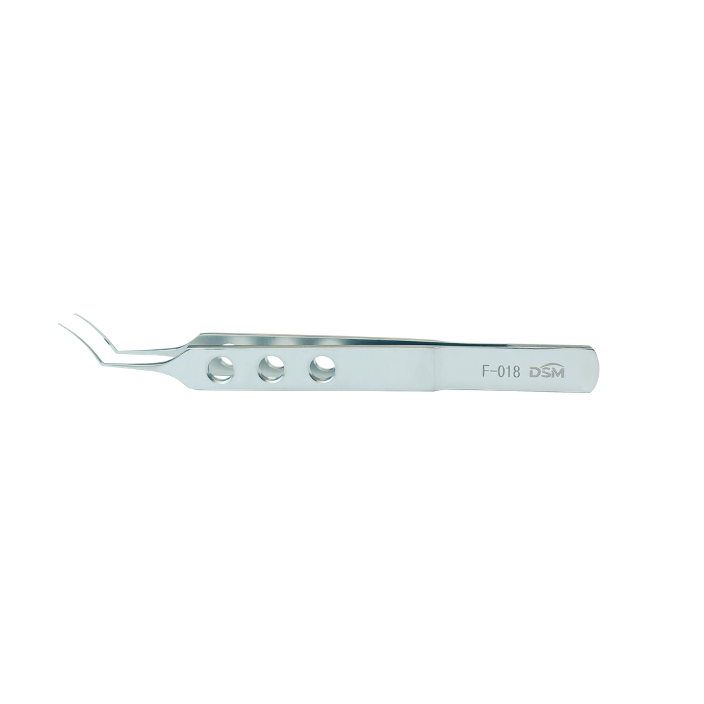 F-018 MICS Capsulorhexis  Forceps 105mm, Curved shafts, very delicate grasiping tips,1.8mm incision