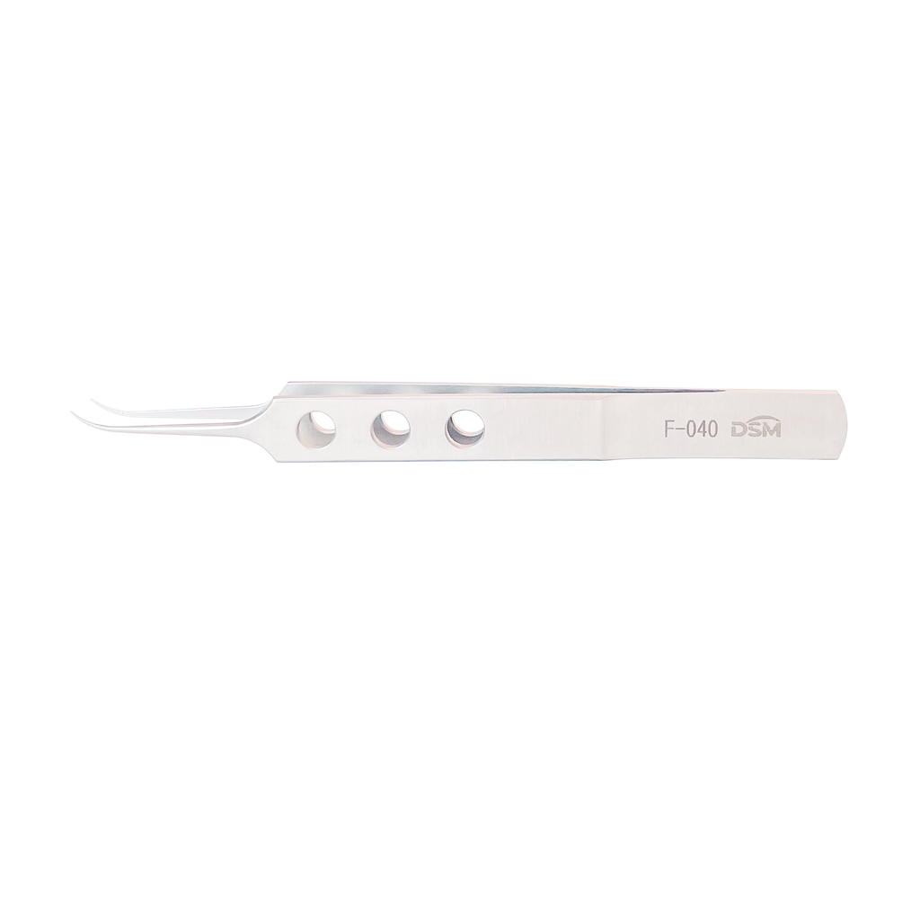F-040 Tying Forceps 105mm, curved shafts with tying platforms 