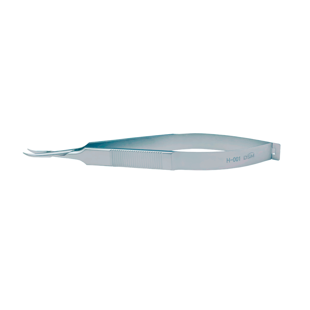 H-001 Needle Holder 115mm, 9mm curved jaws, flat handle without lock