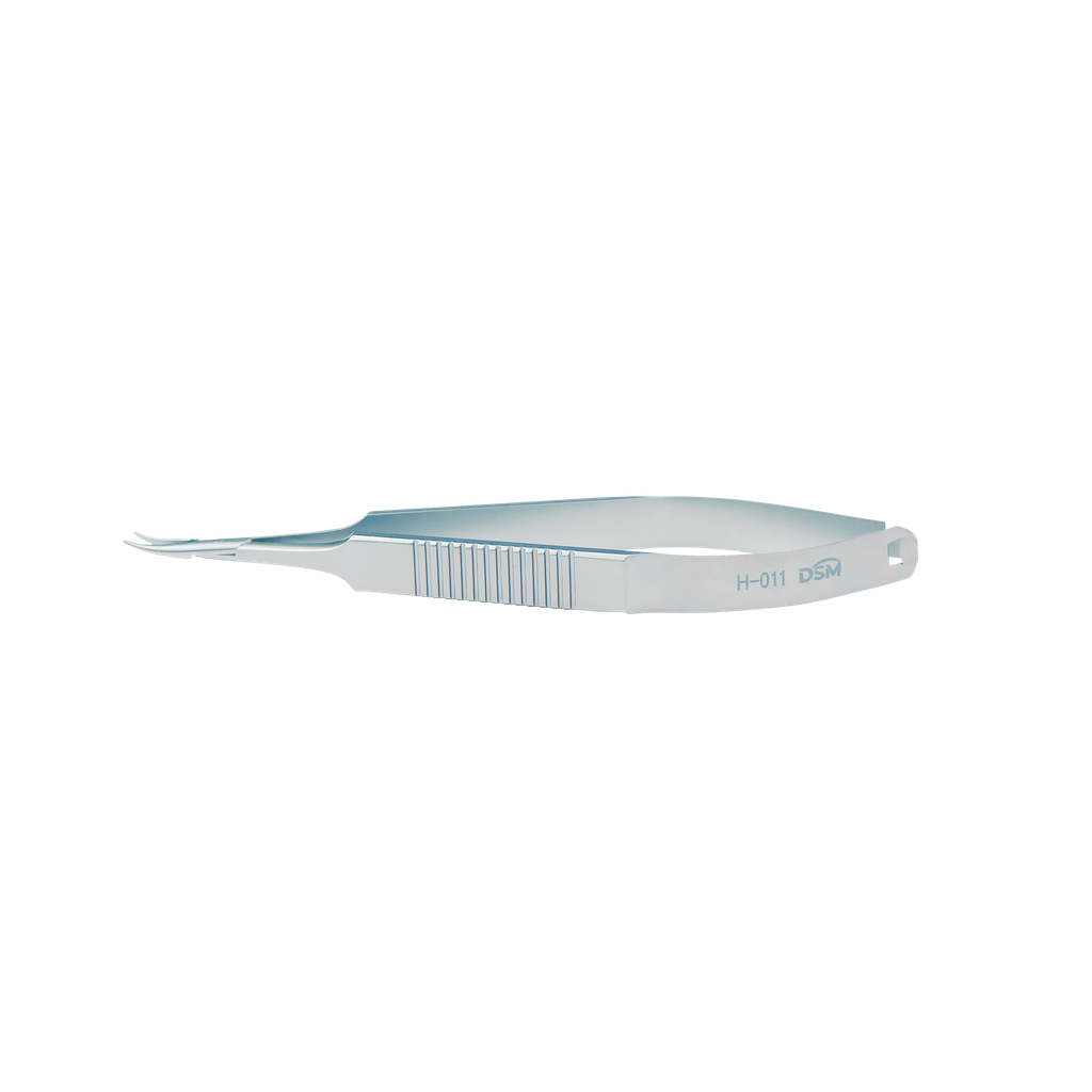H-011 Needle Holder 115mm, 9mm curved jaws, flat handle without lock
