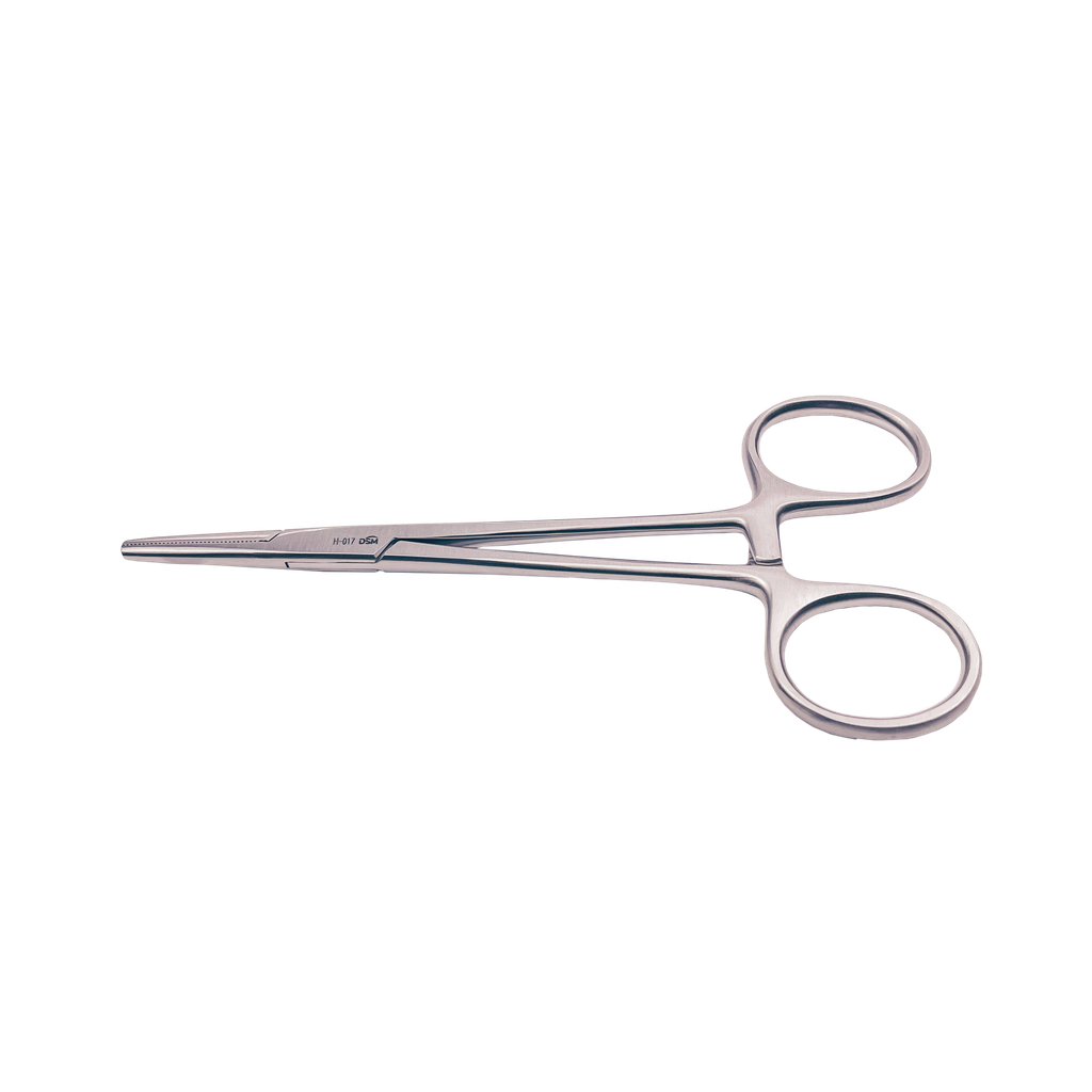 H-017 Pinza de Mozquito Mordazas dentadas rectas de 125 mm y 24 mm