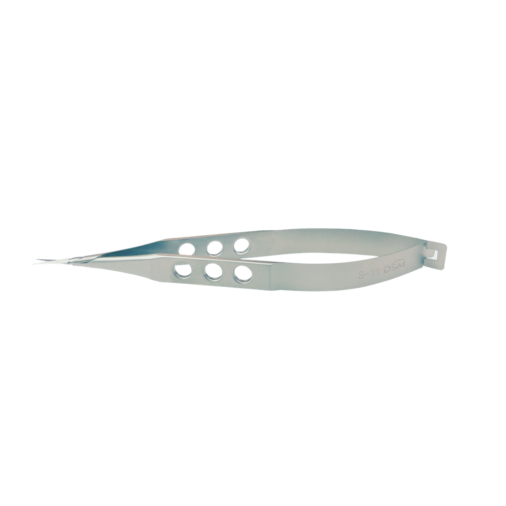 S-030 Tijera de Vannas para Capsulotomía Recta, Punta afilada, 112mm, 11mm 