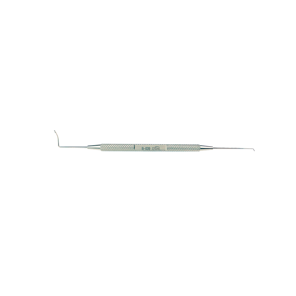 B-039 Lenticule Separator Pocketing hook and spatula tip curved separator
