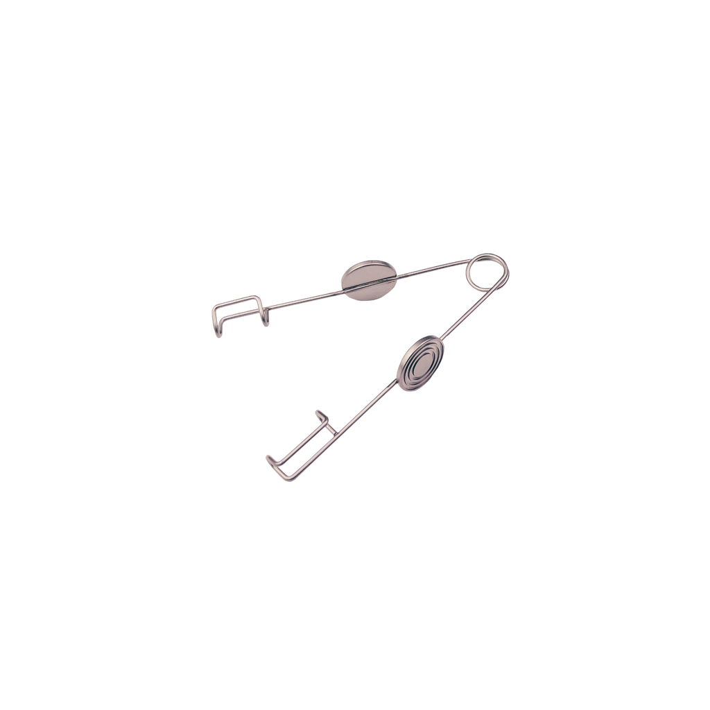 E-021 Wire Speculum with discs 8.5mm and 10.5mm blades，overall length 50mm