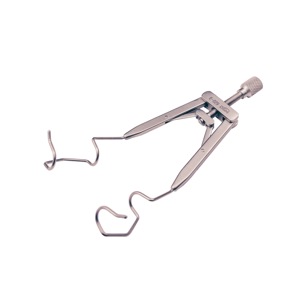 E-029 Blefarostato Ajustable Valvas de 15 mm, longitud total 80 mm