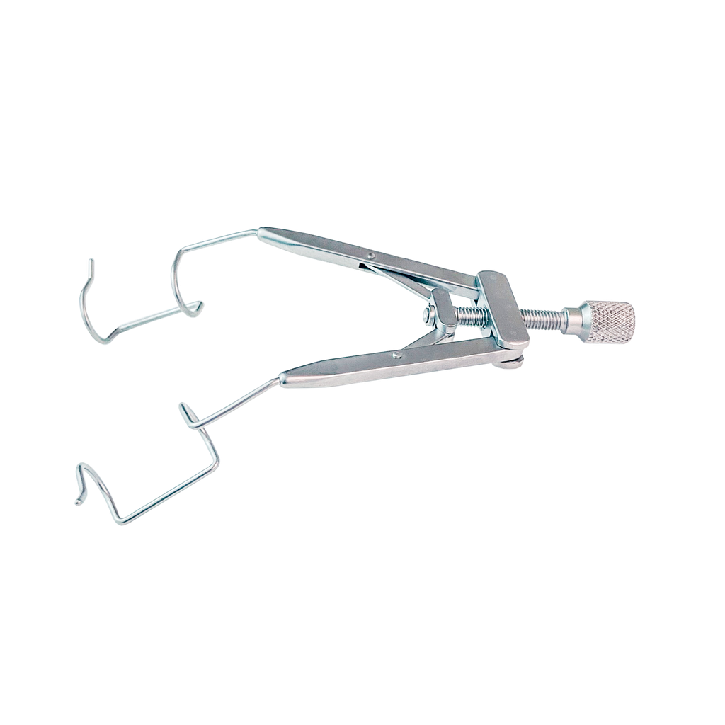 E-030 Blefarostato Ajustable Valvas de 15 mm, longitud total 80 mm