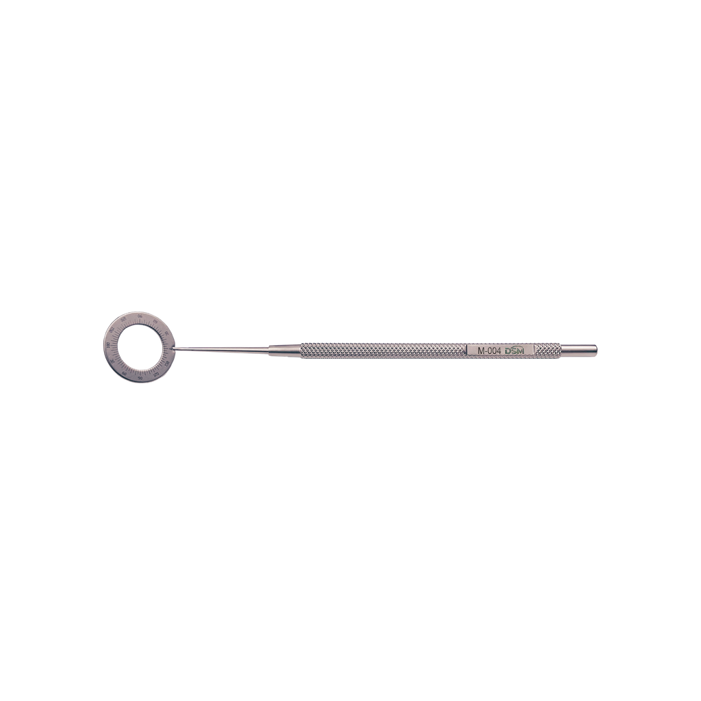 M-004 Mendez Ring Calibrated every 10° from 0° to 180°, external diameter 19.5 mm, internal diameter 12.5 mm