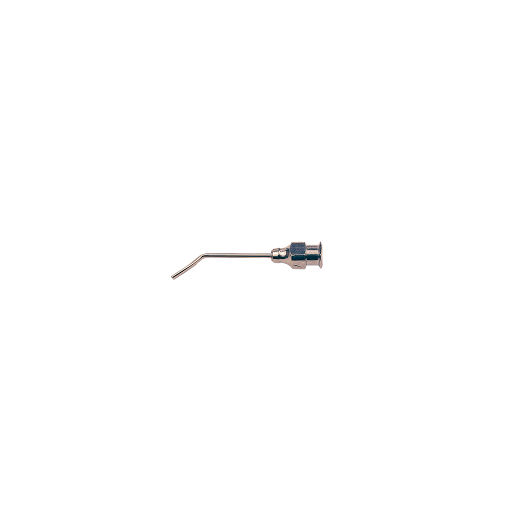 C-012 Posterior Capsule Polisher 10mm flatted angled and sandblasted tip with irrigation holes on tip,18g