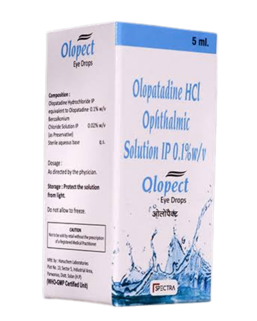 Olopatadine HCL Ophthalmic solution IP 0,1% w/v de 5ml (Olopect)