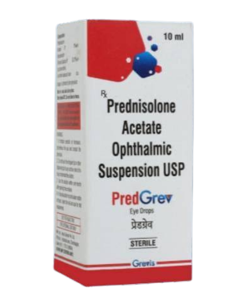 Acetato de prednisolona gota oftálmica al 1% w/v de 10ml USP (PREDGREV).