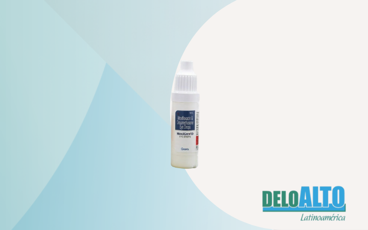 Moxifloxacina con dexametasona gotas oftálmicas al 0,5%-0,01% w/v 5 ml (MOXIGREV-D). Greivis Pharma.