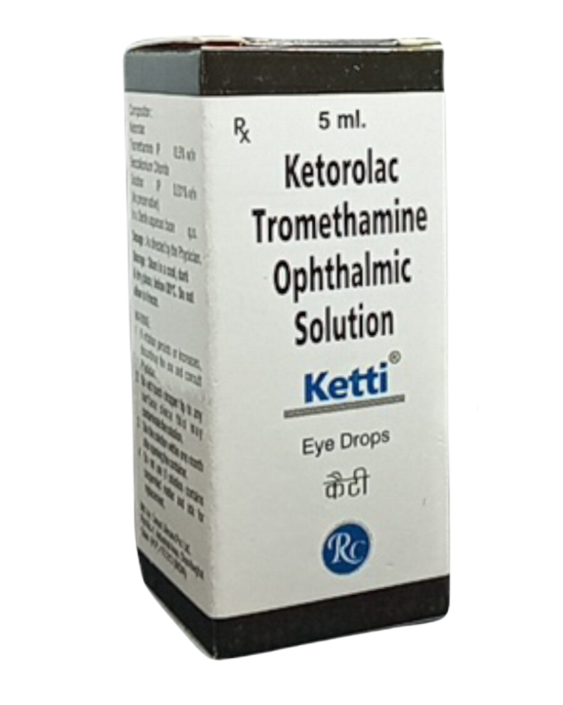 Ketorolac Trometamina gota oftálmica al 0,5% w/v de 5ml. KETTY - Greivis Pharma.