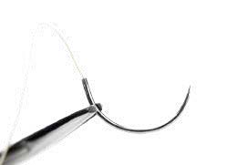 Non-absorbable surgical suture NYLON 10-0 (ETHILON), double needle, spatulated 3/8 circular, box x 12. NW 3719 - ETHICON J&J