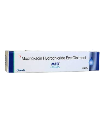 MFO Clorhidrato de moxifloxacino  en ungüento 0.5% 5 gm (GREVIS PHARMA)