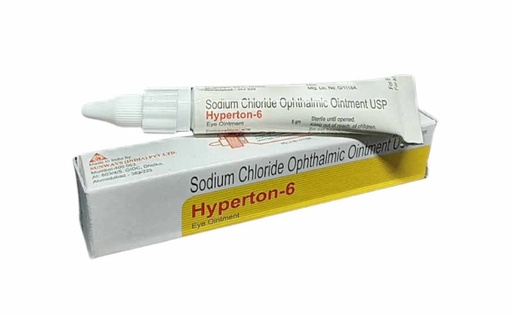 Sodium chloride ointment (HYPERTON-6) 0.15% w/w 5 gm. Grevis