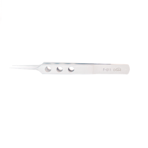 [F-011 ] F-011 Hoskins/Notched Forceps 105mm, 0.25mm notched, straight with tying platforms