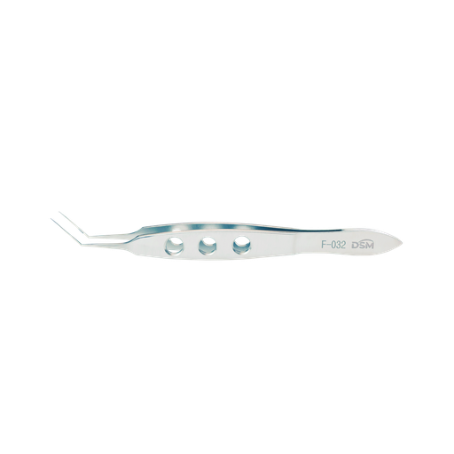 [F-032 ] F-032 Pinza Capsulorhexis Ejes rectos, con plataformas de atar MICS 105 mm, incisión de 1.8 mm