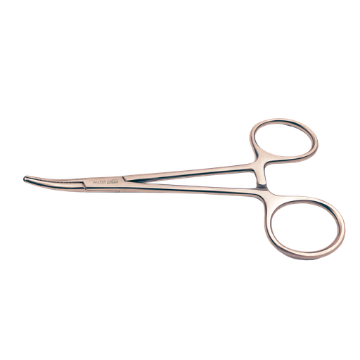 [H-018 ] H-018 Mosquito Forceps 125mm, curved 24mm serrated jaws