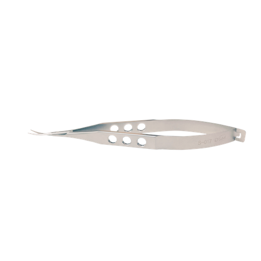 [S-017 ] S-017 Tijera Cornea Castroviejo Cur﻿va, Punta afilada, 118mm, 1﻿6mm 