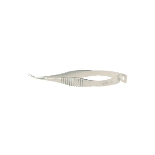 [S-020 ] S-020 Tijera de Vannas Angulada, Punta afilada, 78mm,9mm 