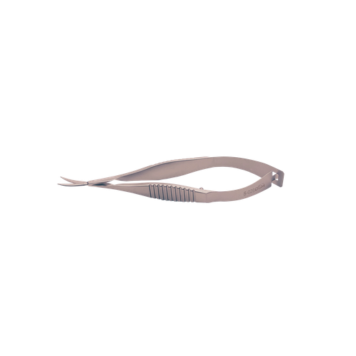 [S-028 ] S-028 Tijera de Vannas para Capsulotomía Curva, Punta afilada, 87mm, 10.5mm 