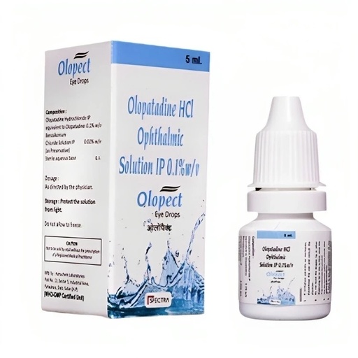 Olopatadine HCL Ophthalmic solution IP 0,1% w/v de 5ml (Olopect)