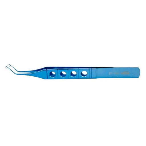 [TF-147 ] TF-147 Polack Corneal Suturing Forceps 115 mm, 0,12 mm, 1×2 teeth, angled shafts, flat handle