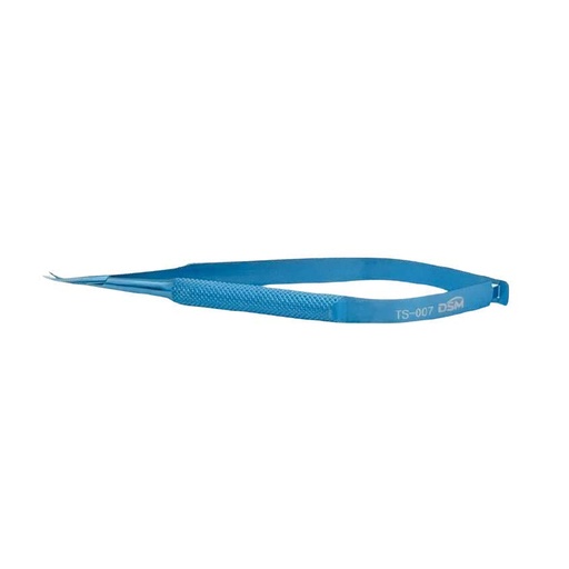 [TS-007 ] TS-007 - Tijeras de Conjuntiva 115mm, Puntas curvas y romas, longitud de punta a pivote 12 mm