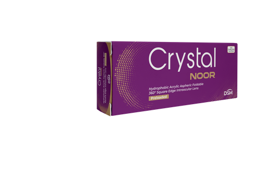 CRYSTAL NOOR Hydrophobic Acrylic Foldable Aspheric 360° Square Edge Intraocular Lens PRELOADED JMH6030SQ P