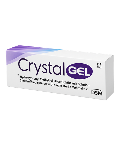 Crystal Gel Hydroxypropyl  Methylcellulose Ophtalmic Soluction USP 2% W/V 3ml, HPMC (DSM)