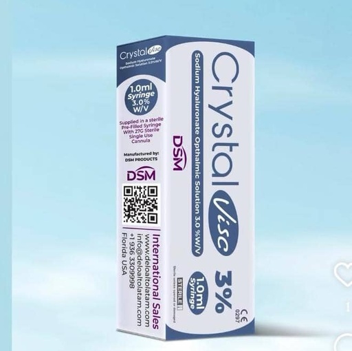 Crystal Visc Sodium Hyaluranate 3% 1ml